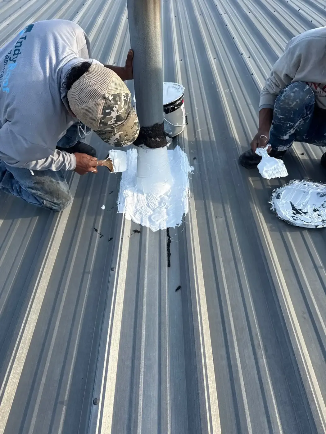 Flashing and seam work in Downtown Indianapolis